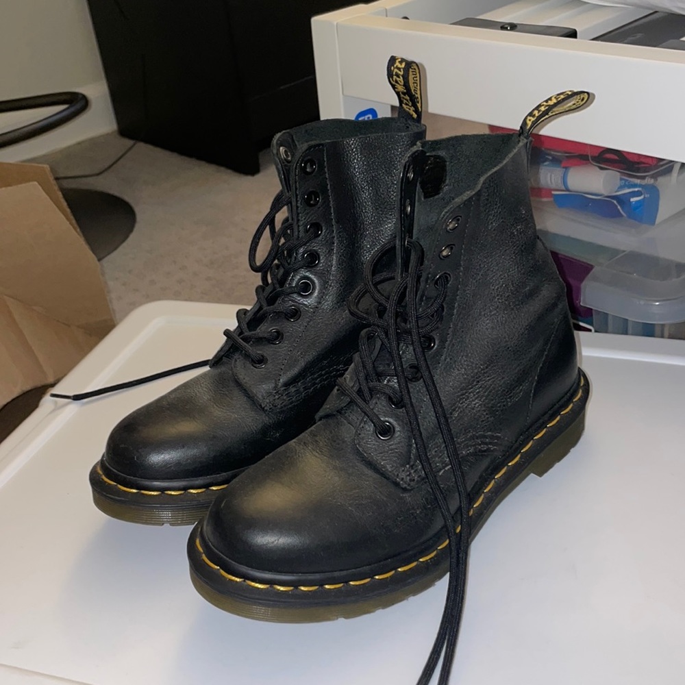 Dr. Martens Black Lace Up Combat Boots